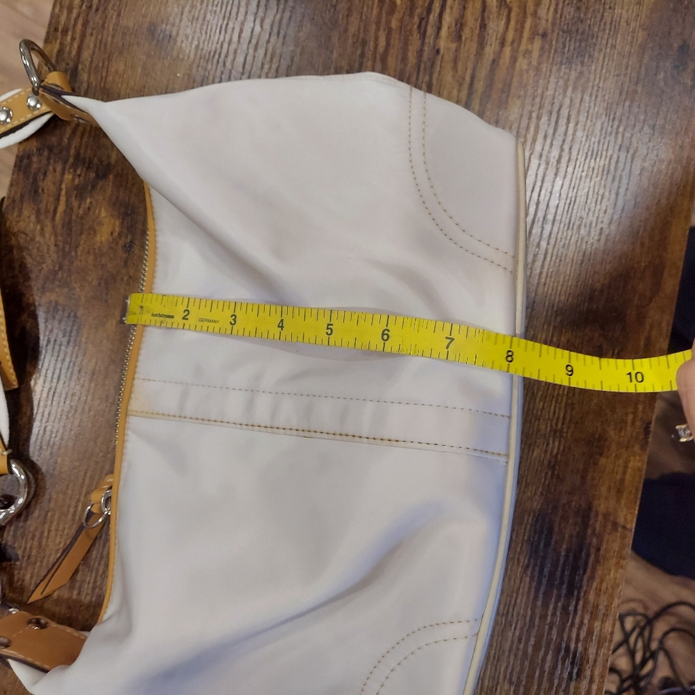 Coach Hampton Hobo White Satin Small Bag 8 F11668 SEE PHOTOS - Picture 8 of 8